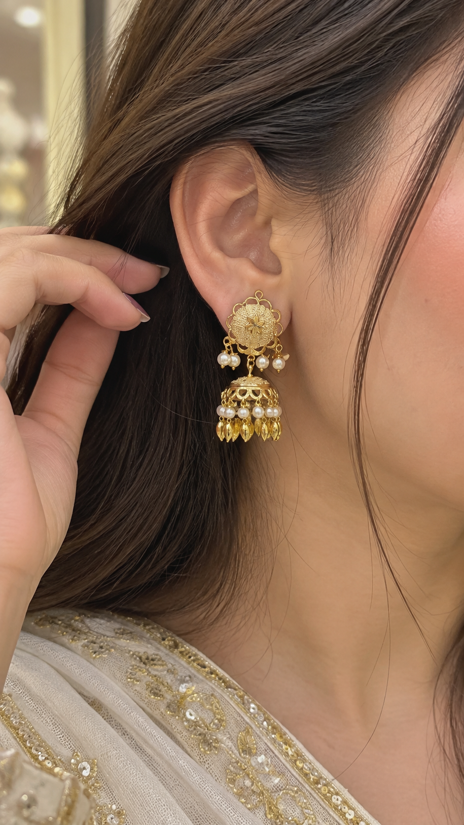 Royal Pearl Jhumki