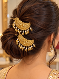 Premium Golden Peacock-Style Hair Pins