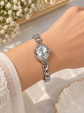 Premium Silver Heart Design Bracelet Watch
