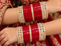 Maroon Chura with golden polish
