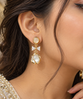 Premium Pearl White Bow Drop Earrings