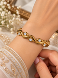 Premium Golden Crystal Kada Bracelet