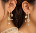 Premium Floral Crystal Drop Earrings