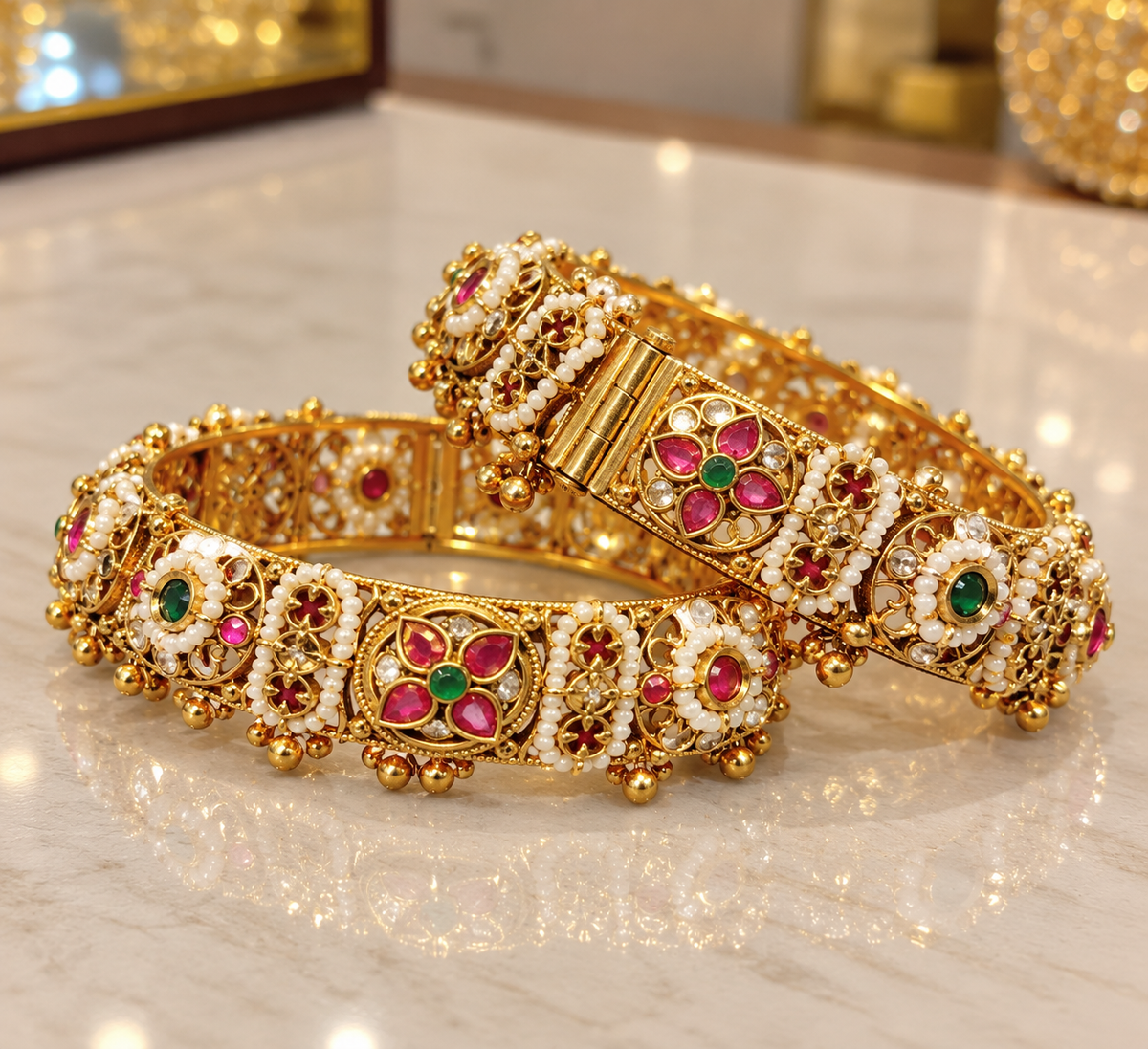 Antique Polish with kashmiri look Kangan