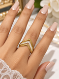 Premium Golden V-Shaped Ring