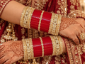 Maroon Chura with Golden Polish